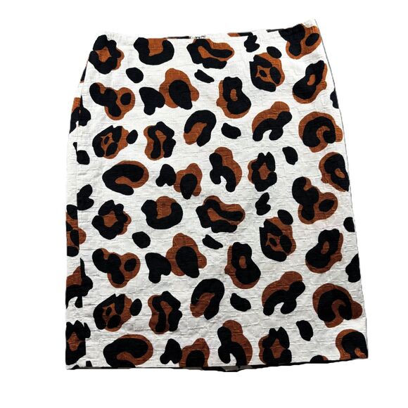 Talbots Abstract Animal Print Pencil Skirt Business Casual Workwear Size 6 E148 - Picture 1 of 10